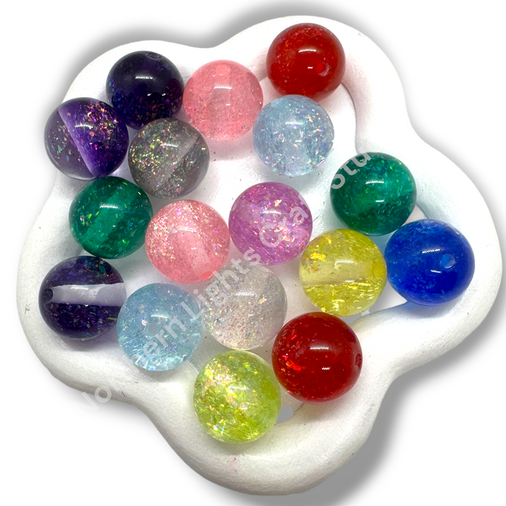 Colorful Confetti 16mm Acrylic Beads -20pc.
