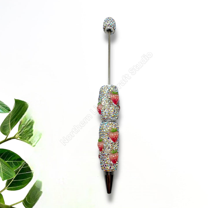 Beadable Fruit Rhinestone Pens