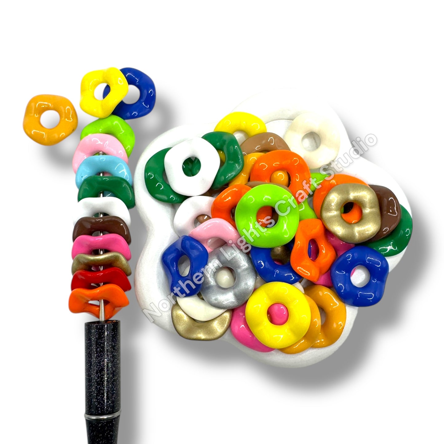 Wavy Spacer 20mm Matte or Shiny Mix Color - 25pc.