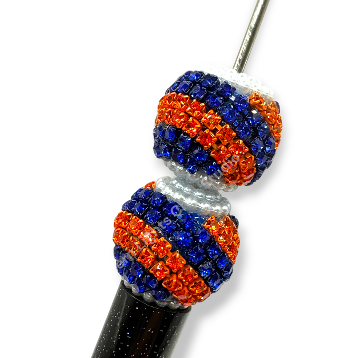 Rhinestone Swirl Fancy Acrylic 20mm Mix - 7pc.