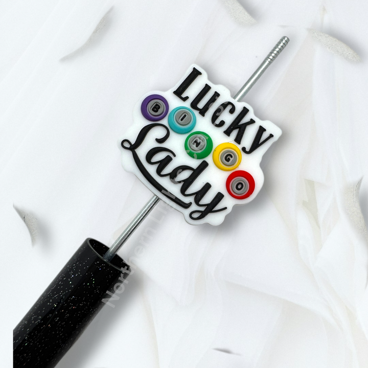 Lucky Lady Bingo Focal Bead - 1pc.