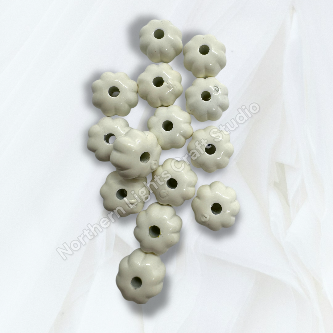 Pumpkin Spacer 10mm Acrylic Beads - 20 pcs.