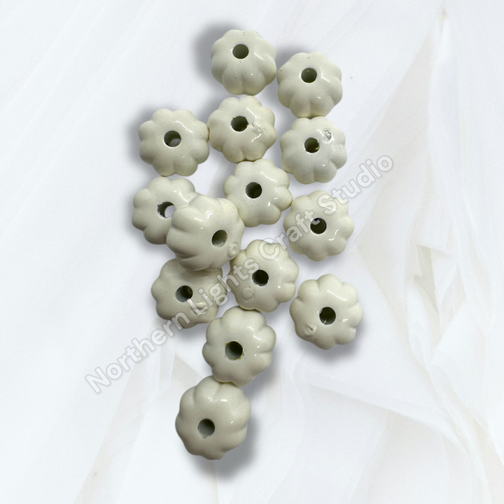 Pumpkin Spacer 10mm Acrylic Beads - 20 pcs.