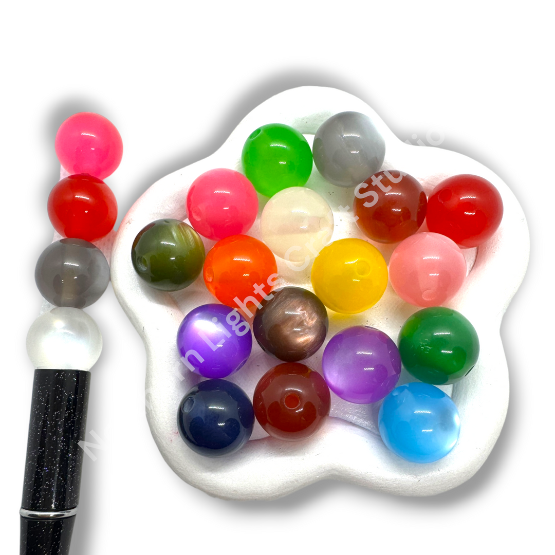 Jelly Cat Eye 16mm Bead Mix - 20pc.