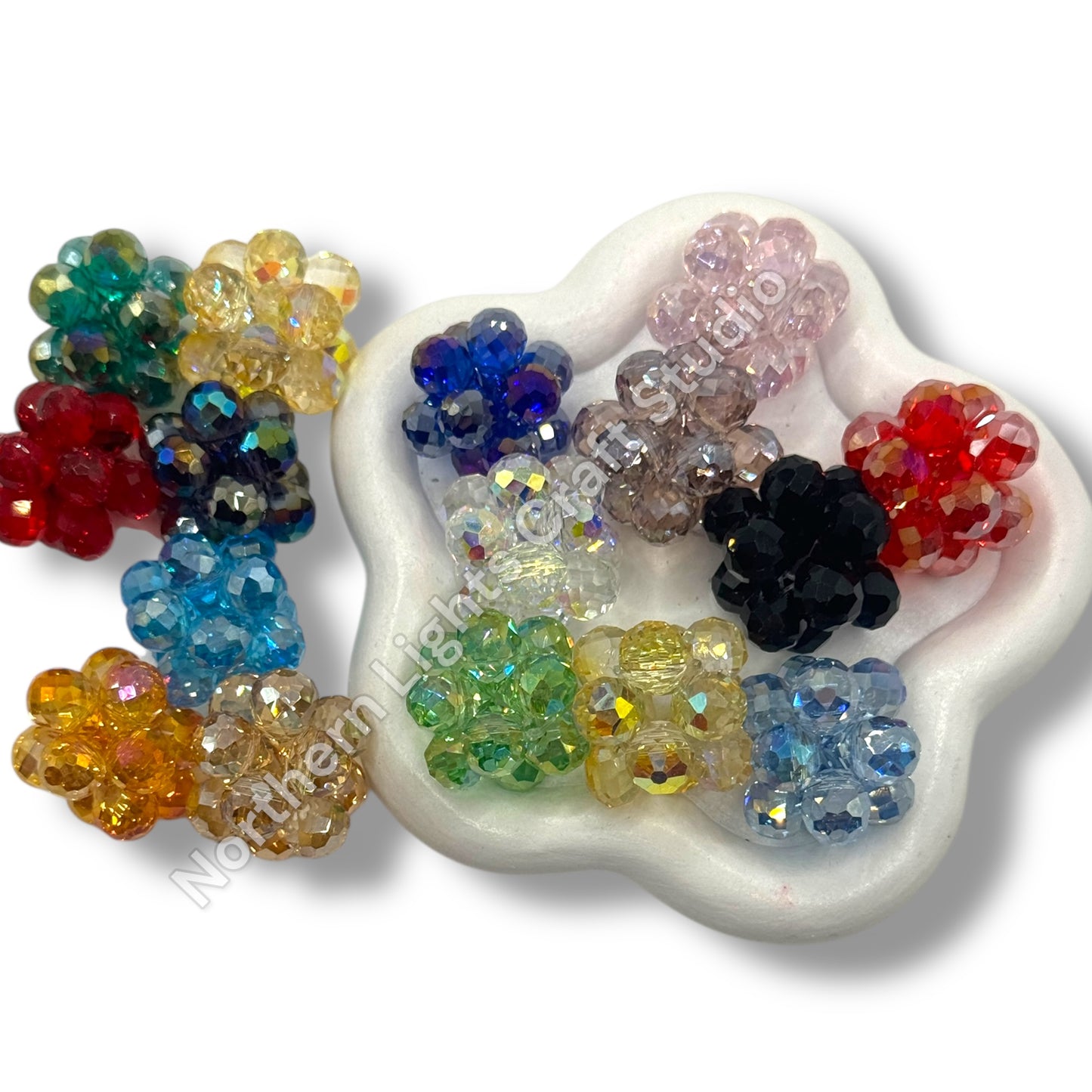Crystal Knotted Water Drop Bead Mix 20mm - 10pc.
