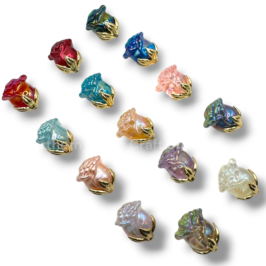 UV RoseLuxury Pen Topper Acrylic Bead - 2pc.