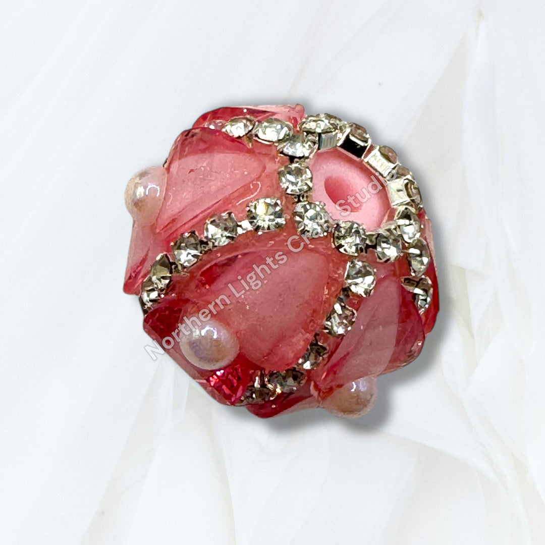 Acrylic Pumpkin Bead With Pearl Accent - 8pc. Mix