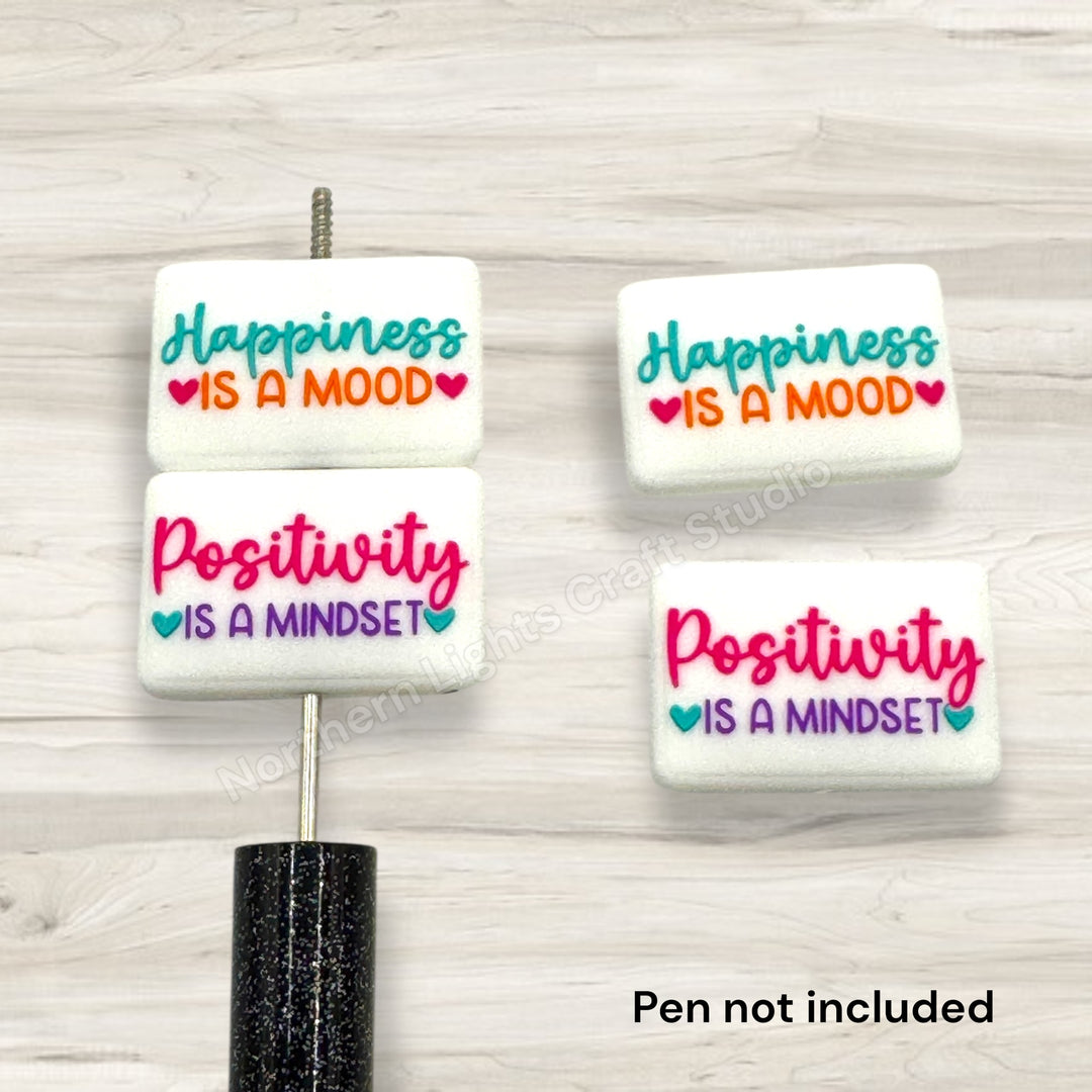 Happiness is a Mood Positivity is a Mindset Two Sided Saying Positivity Focal