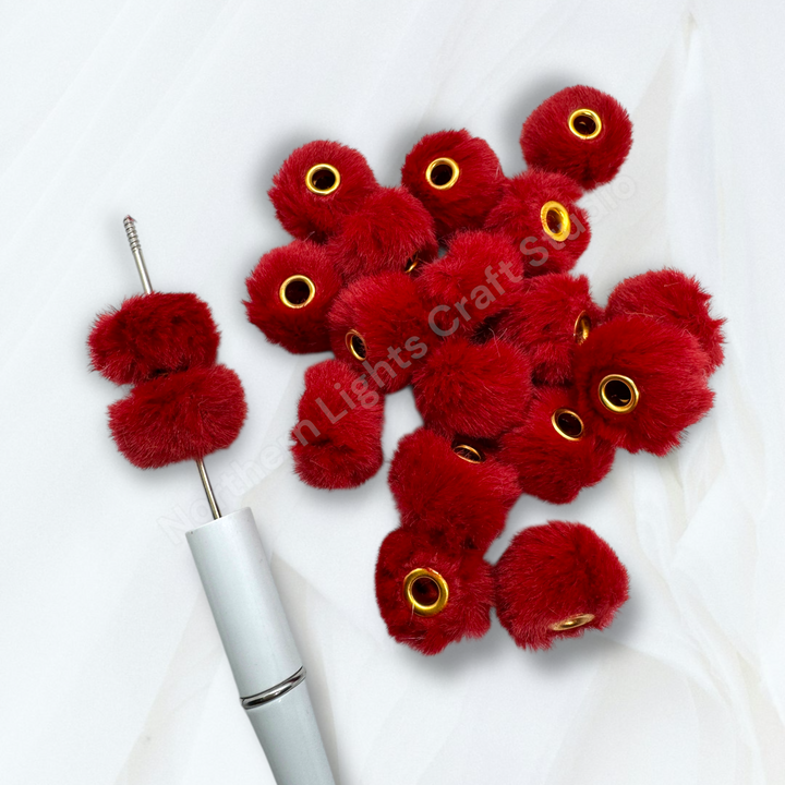 Garnet Color Fuzzy Spacer 30 pc. - 20mm