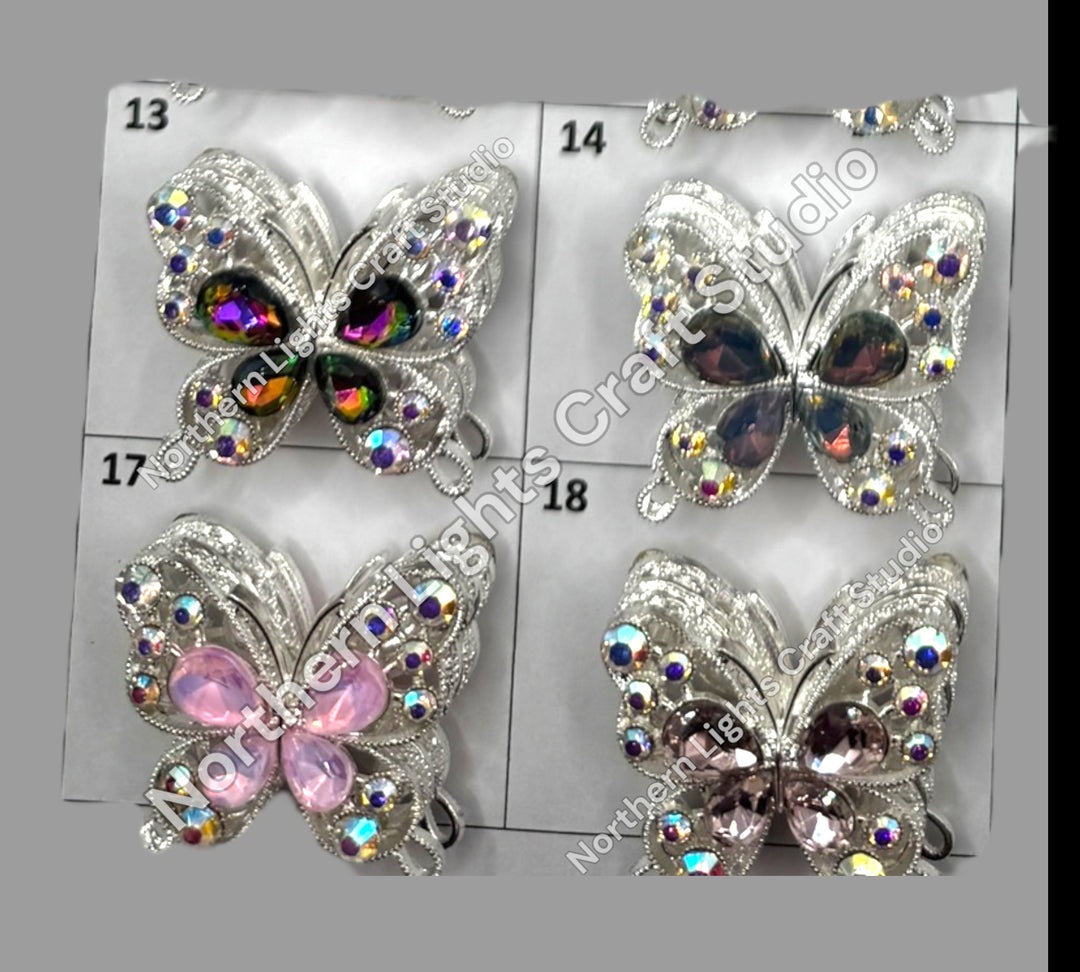 Silver Metal Alloy Butterfly Beads - 30mm