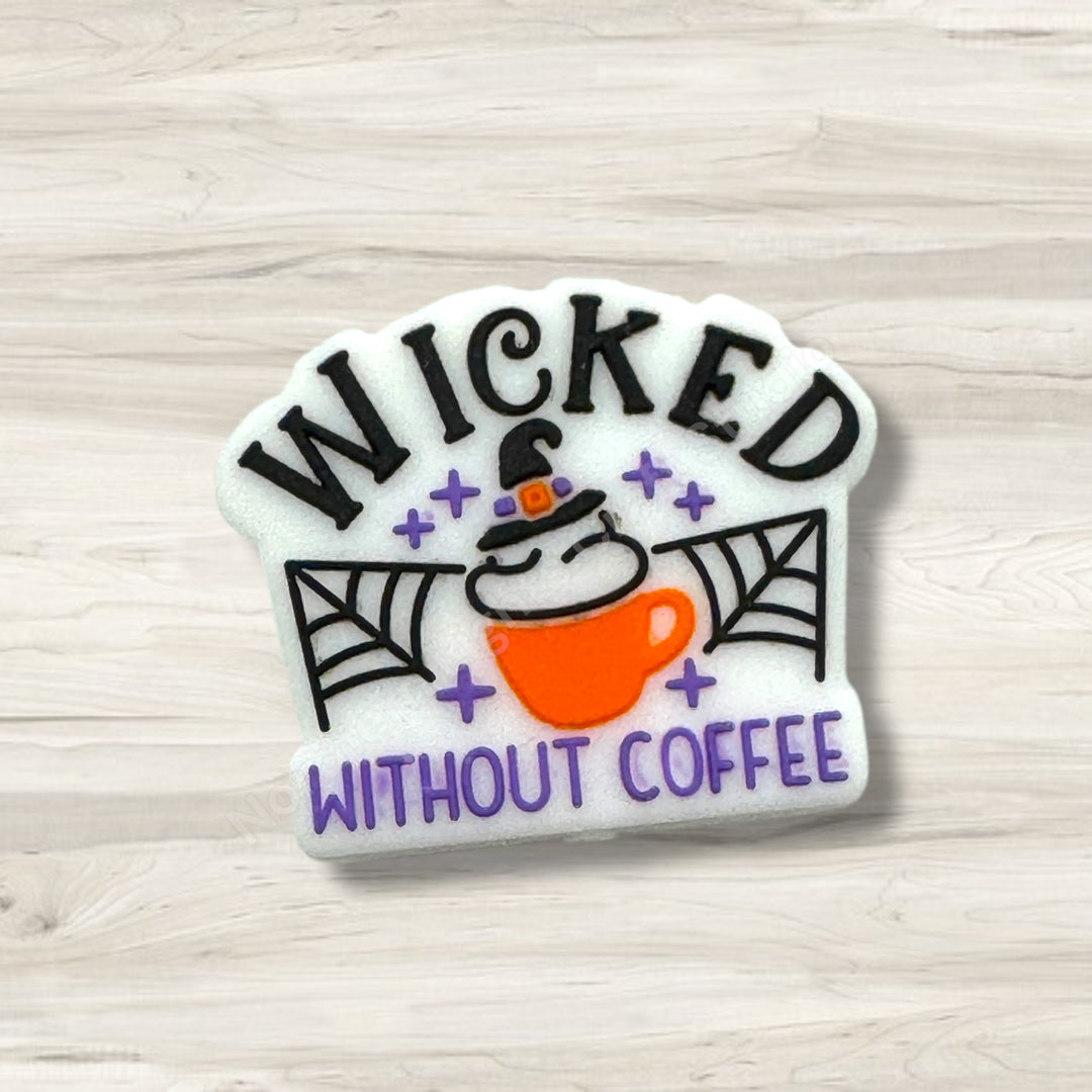 Wicked Without Coffee Focal Bead, Halloween Focal, Spooky Focal, Coffee Focal