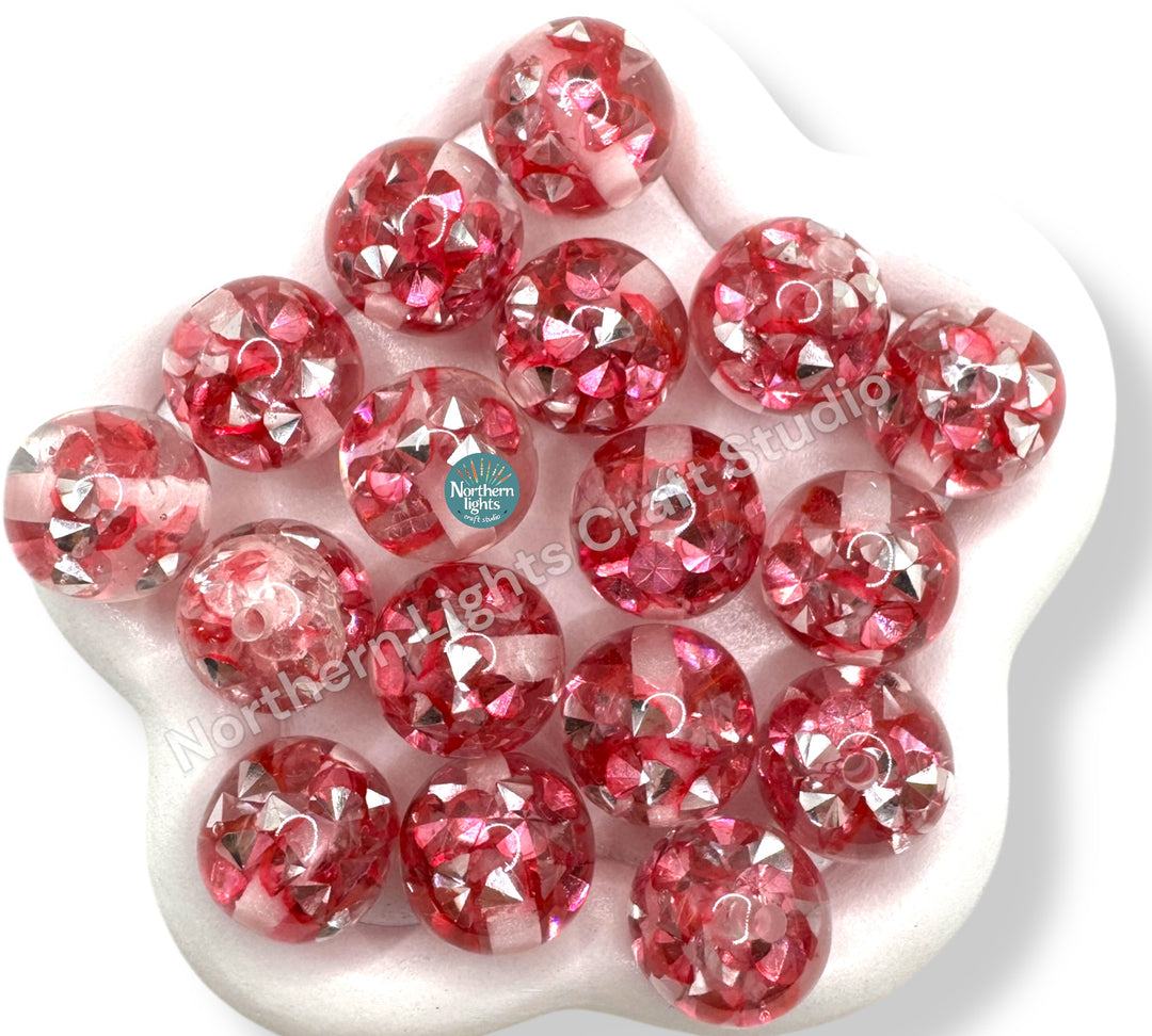 Diamond Chip 16mm Resin Beads - Bling Beads 20pc.