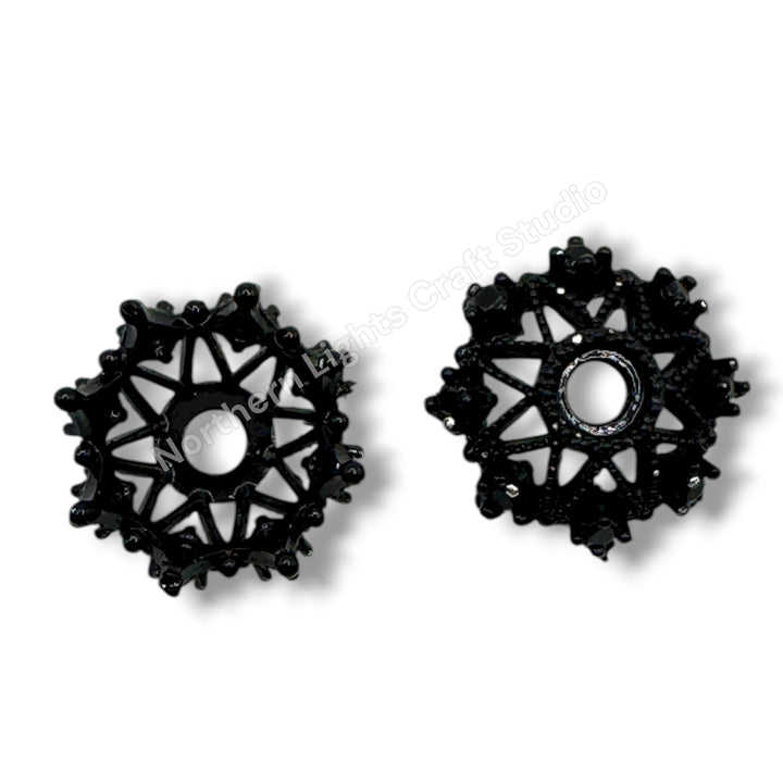 Metal  Star Bead Cap  - 14mm -10pc. - Choose Color