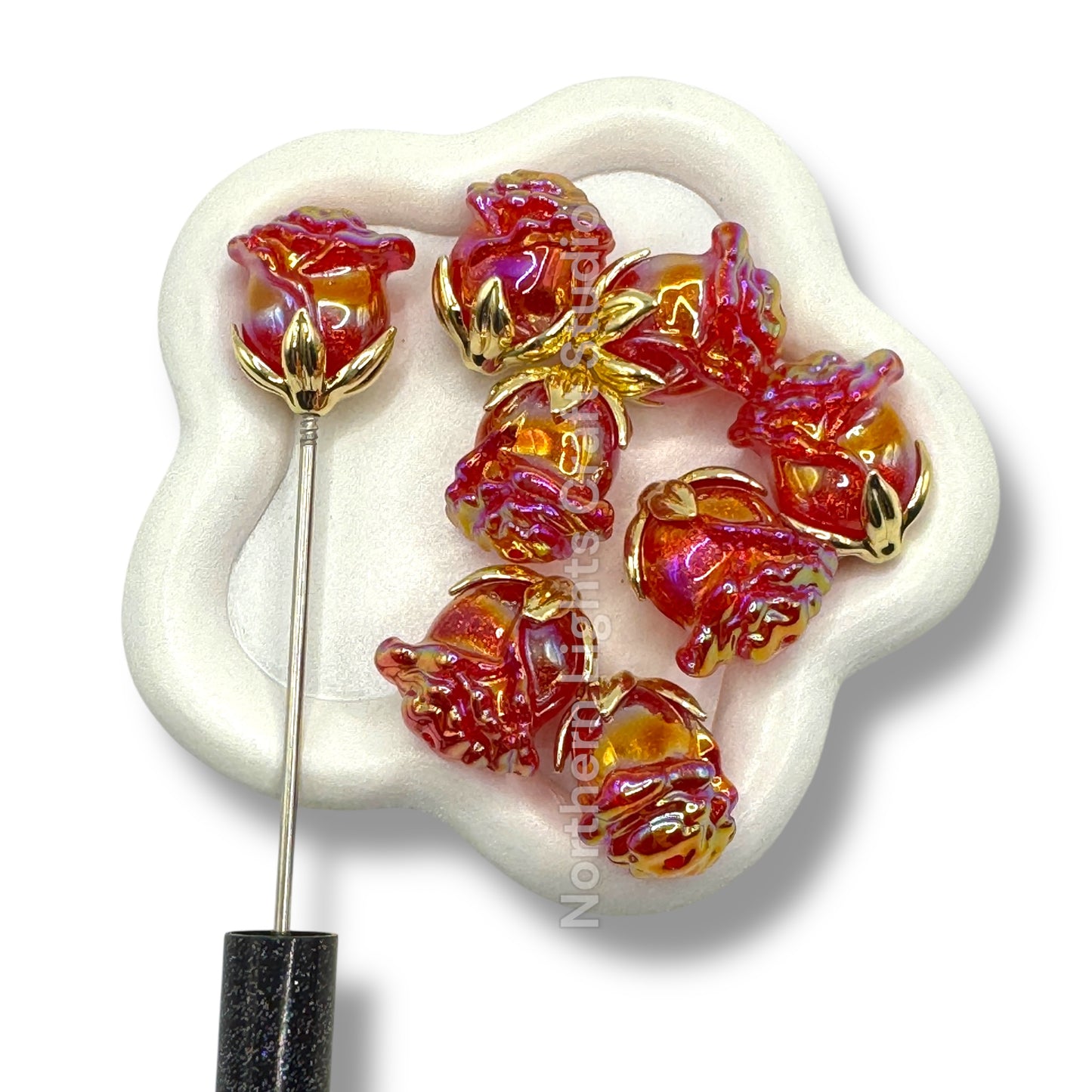 UV Rose Pen Topper - 2pc.