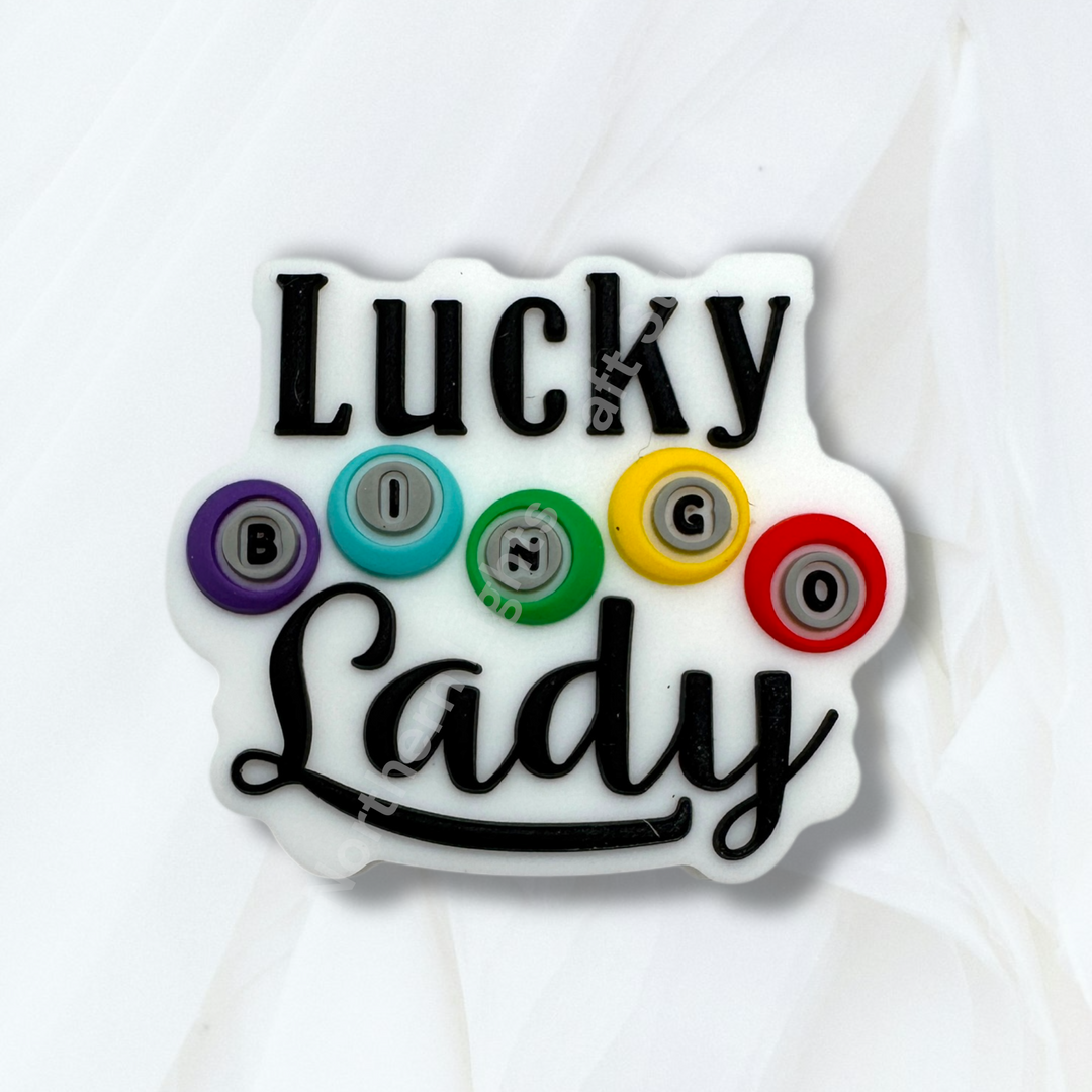 Lucky Lady Bingo Focal Bead - 1pc.