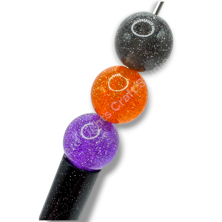 Glitter Dust Halloween 16mm Resin Bead Mix - 20 Pcs.