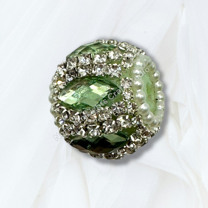 Fancy Rhinestone Pumpkin Beads - 9 piece Mix