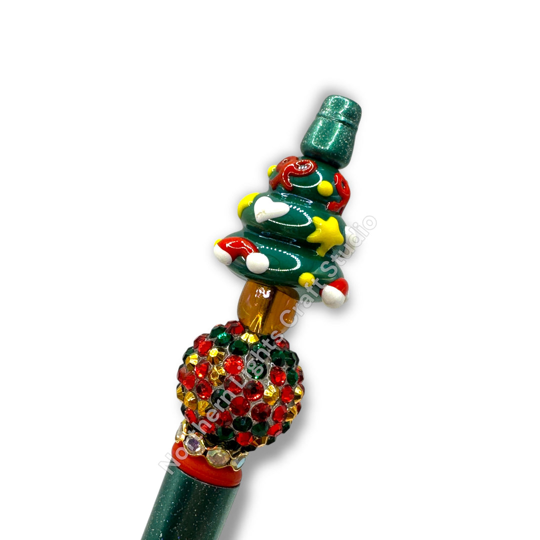 3D Acrylic Focal Beaded Christmas Pen