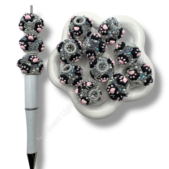 Fancy Paw Beads - Choose Color - 4pc.