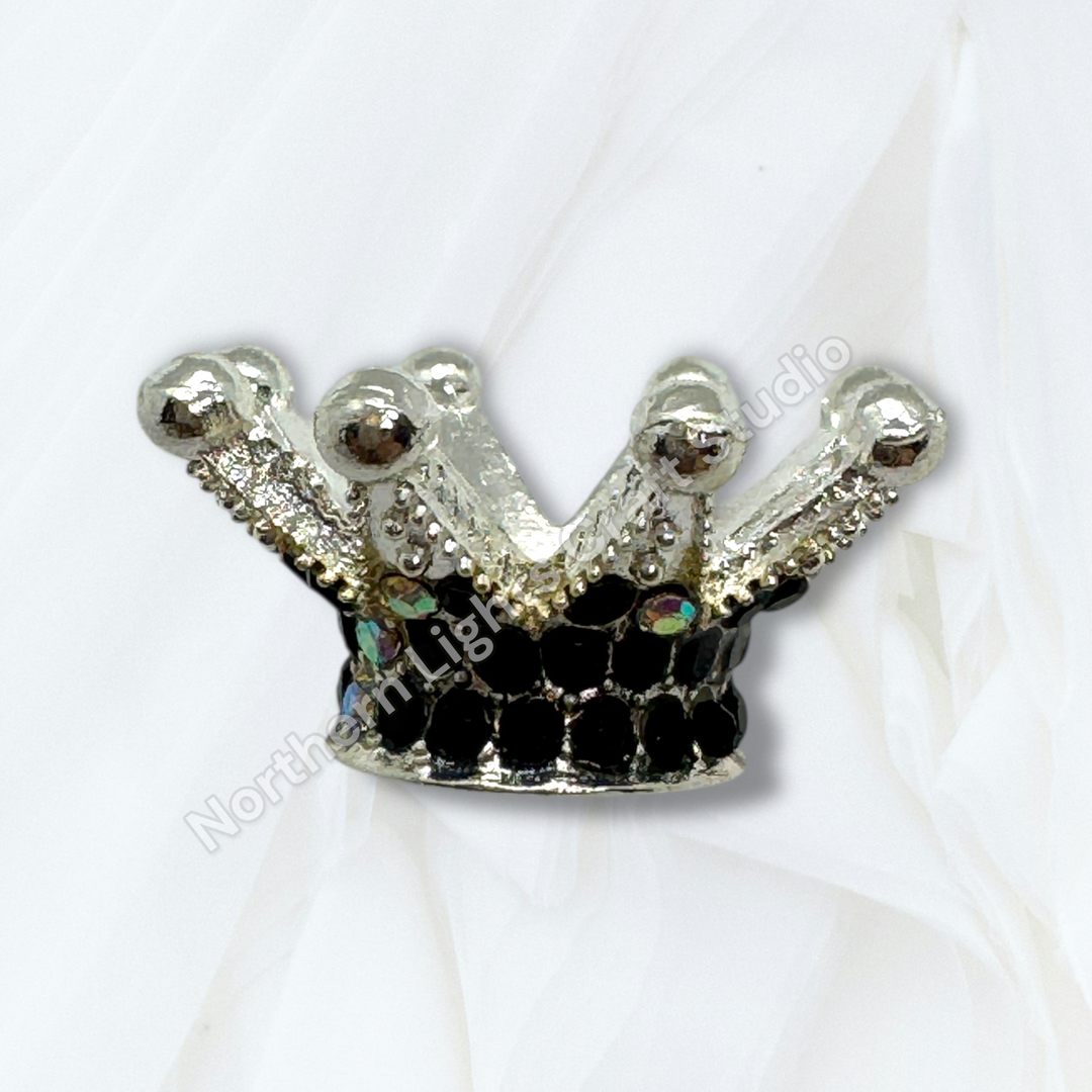 Large Metal Alloy AB/Colorful Crown Beads - 5pc. - You choose color