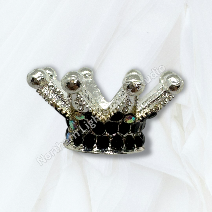 Large Metal Alloy AB/Colorful Crown Beads - 5pc. - You choose color