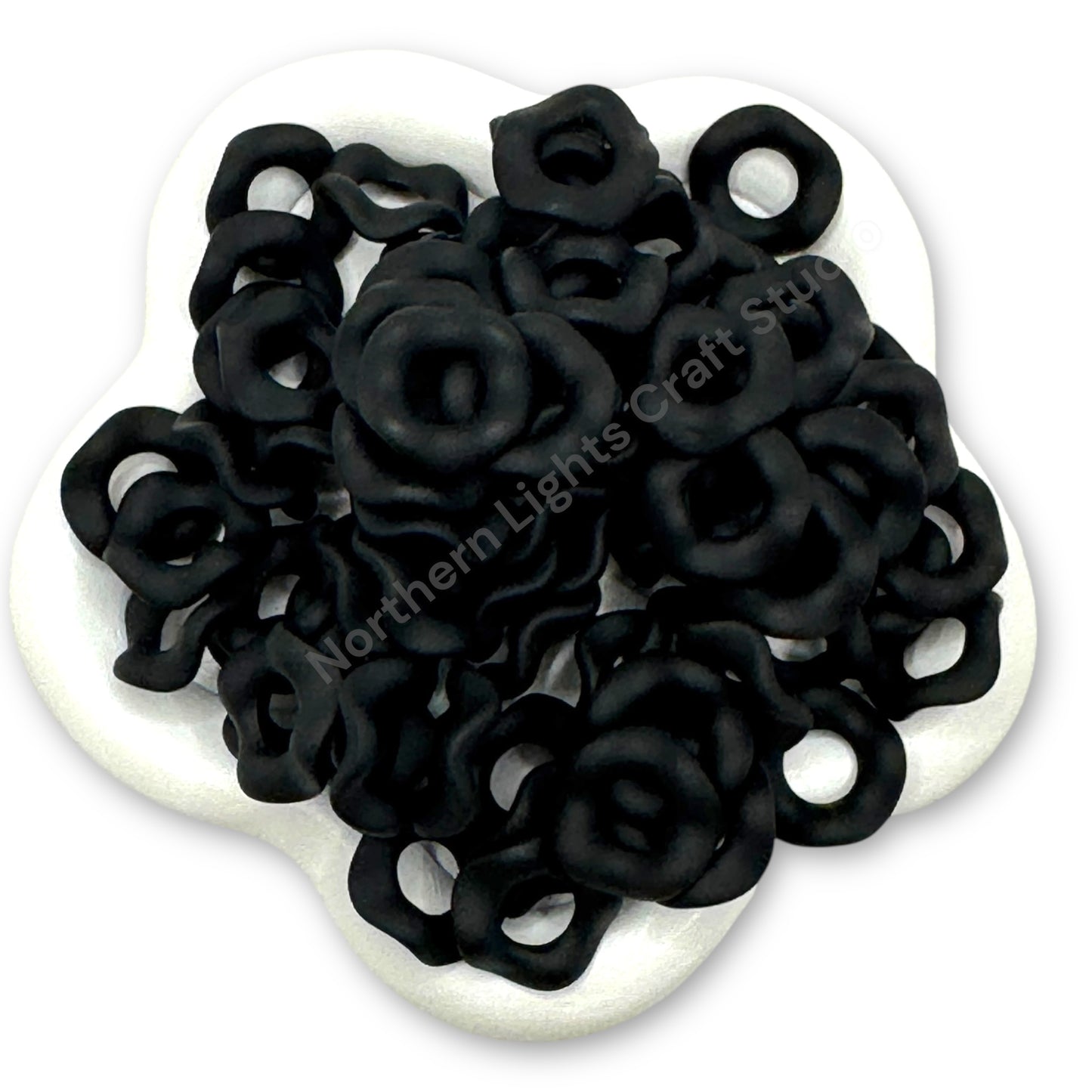 Wavy Spacers 16mm- Matte and UV Finishes - 50 pcs. - Choose Color and Finish