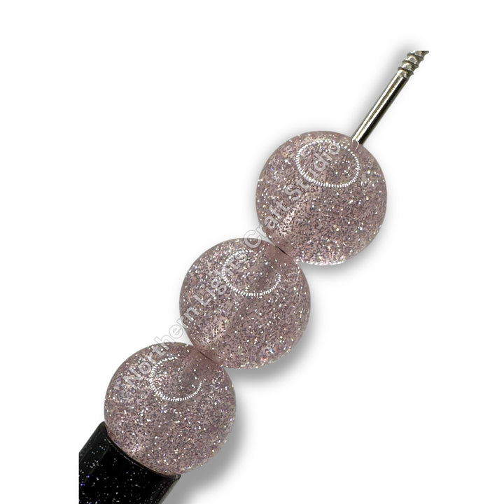 Glitter Dust 16mm High Quality Resin Beads - 20 Pcs.
