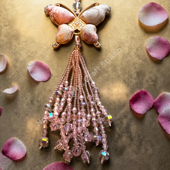 Song Brocade Short Butterfly Keychain / Decorative Hanging Charm