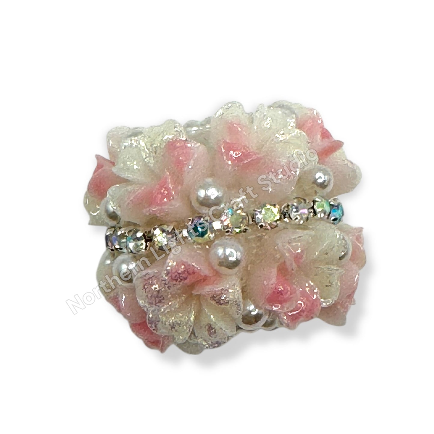 Soft Flower with Rhinestone Middle Chain - 1pc.