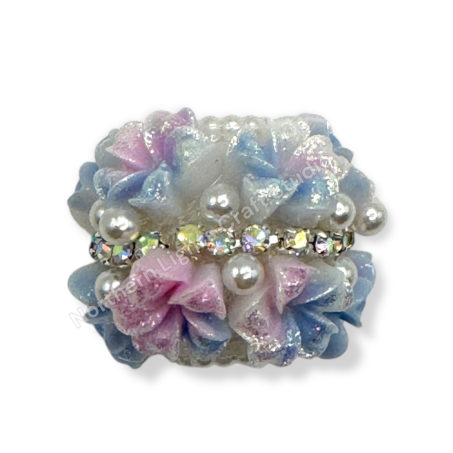 Soft Flower with Rhinestone Middle Chain - 1pc.