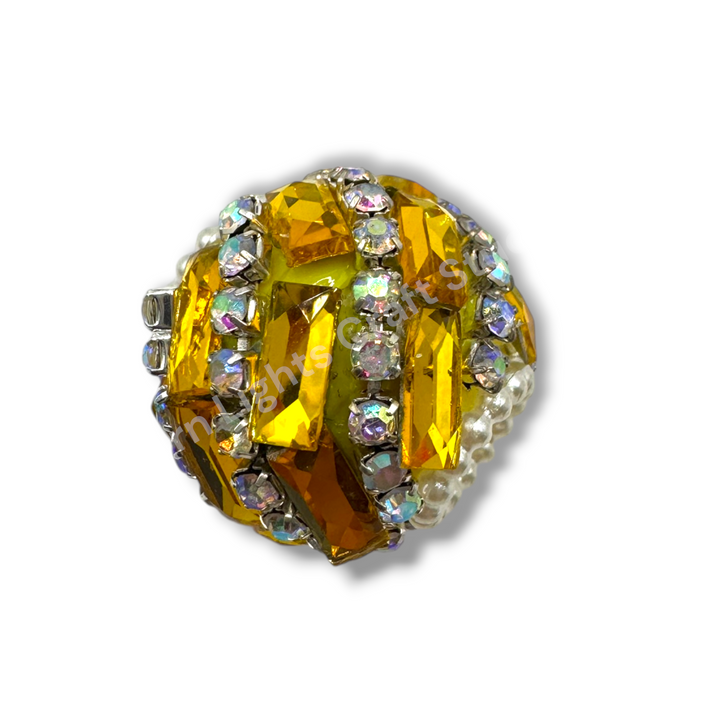 Swirl Rhinestone Crystal Fancy Beads 20mm- 10 piece mix