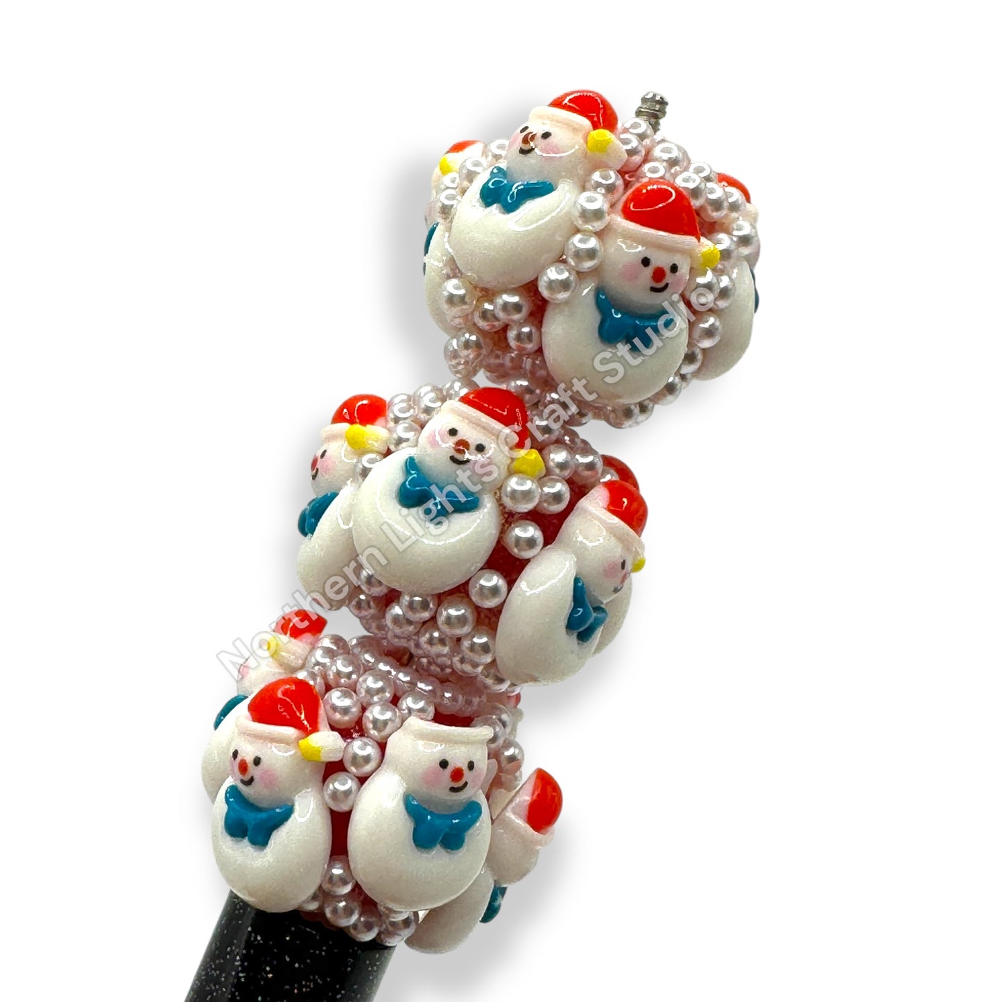 Acrylic Charm Christmas Sugar Beads 20mm - 3 pcs.