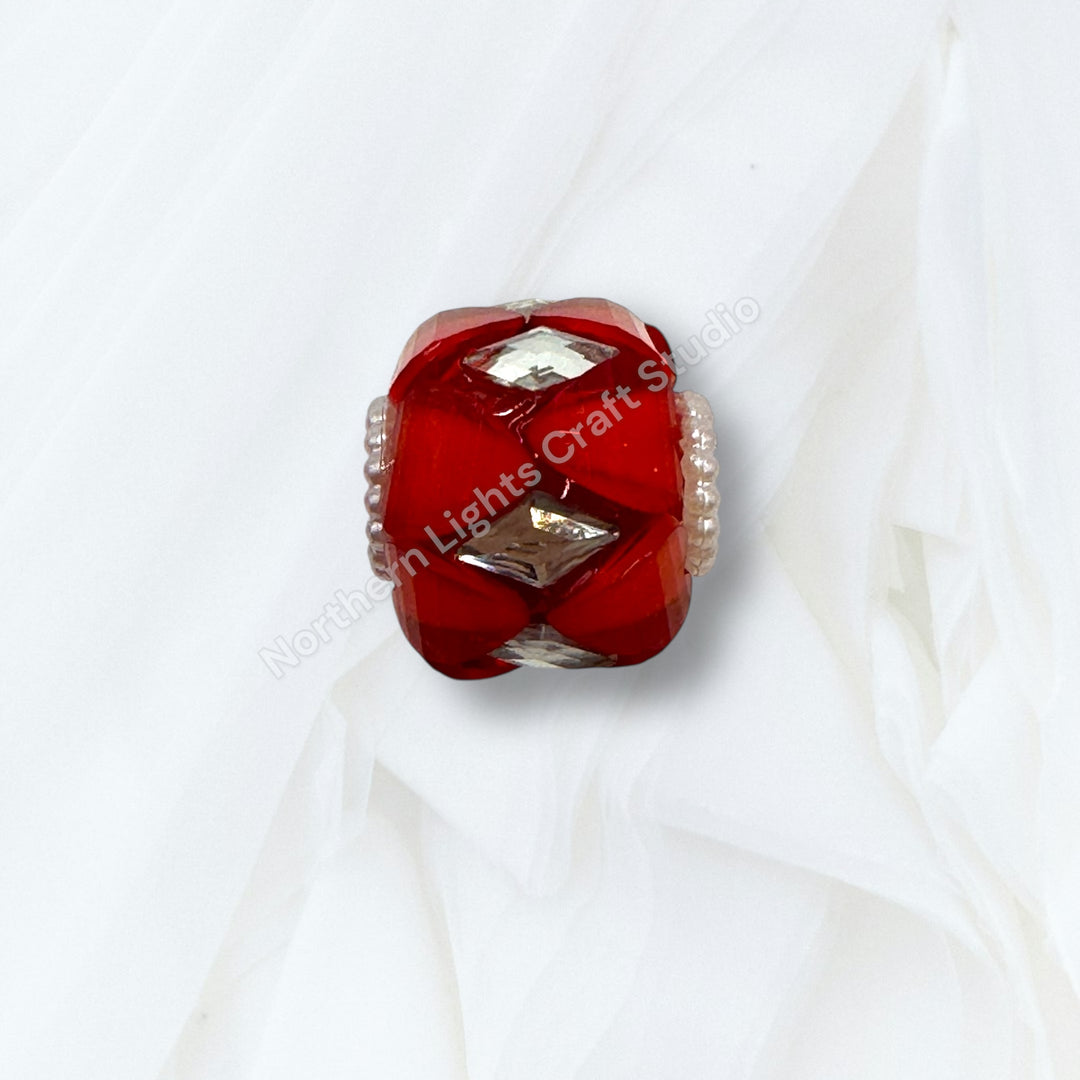Fancy Silver Diamond Accent Heart Bead Mix - 10pc. Mix