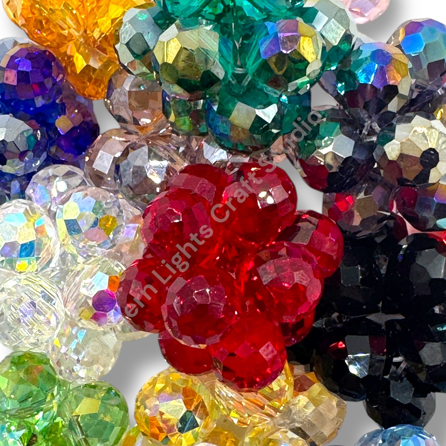 Crystal Knotted Water Drop Bead Mix 20mm - 10pc.