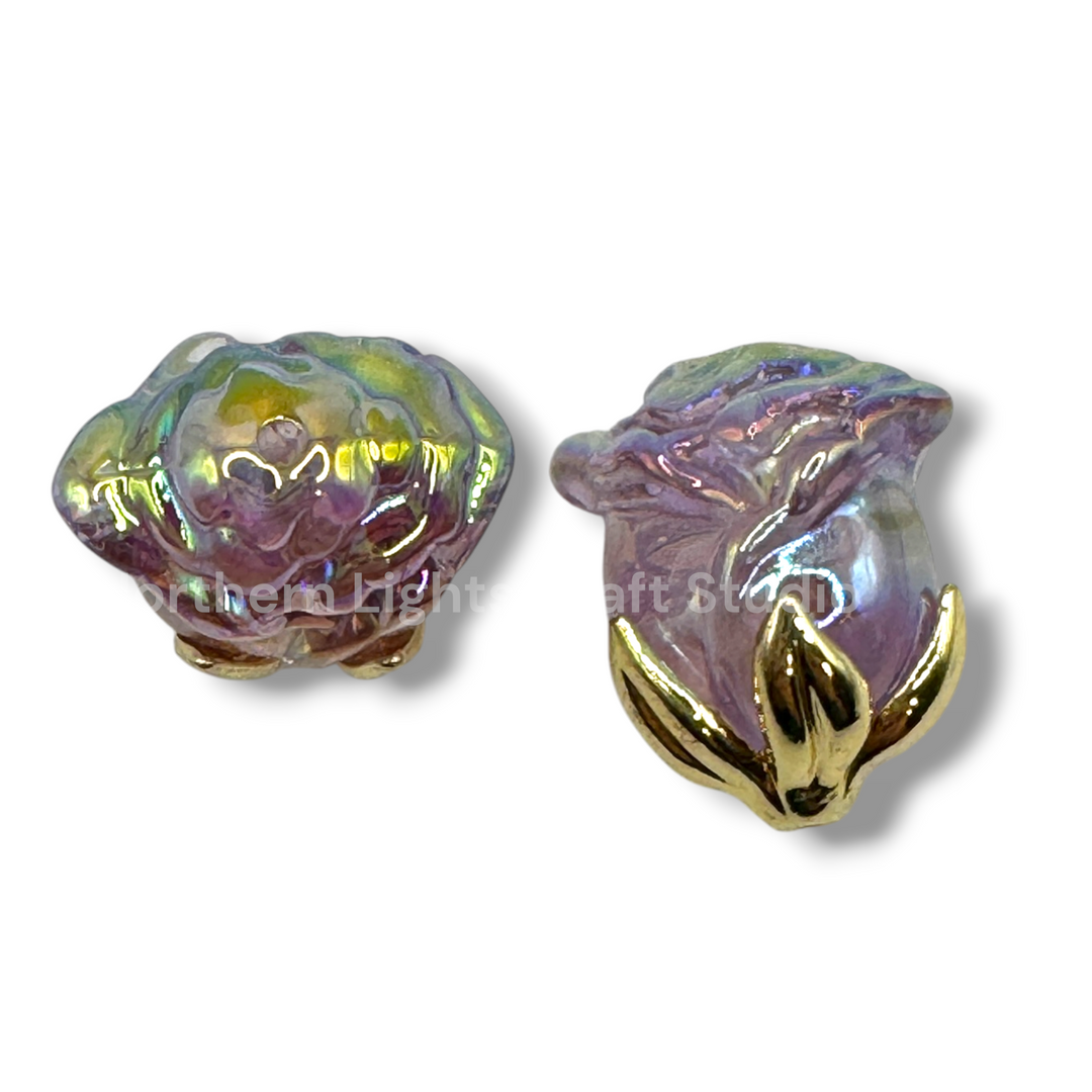 UV RoseLuxury Pen Topper Acrylic Bead - 2pc.
