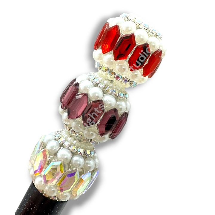 Pearl and Crystal Mirror Fancy Indian Beads - 10pc. Mix
