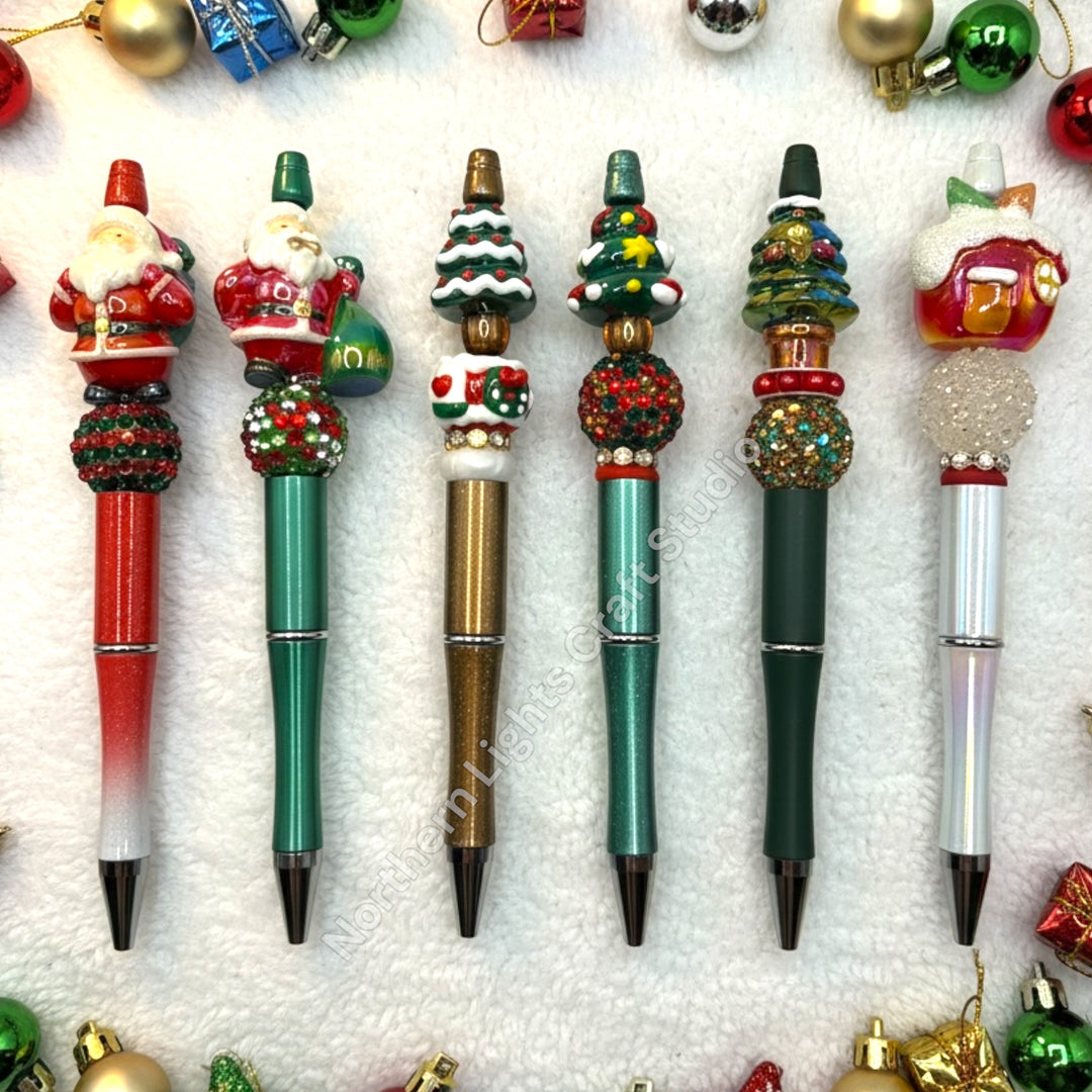 3D Acrylic Focal Beaded Christmas Pen