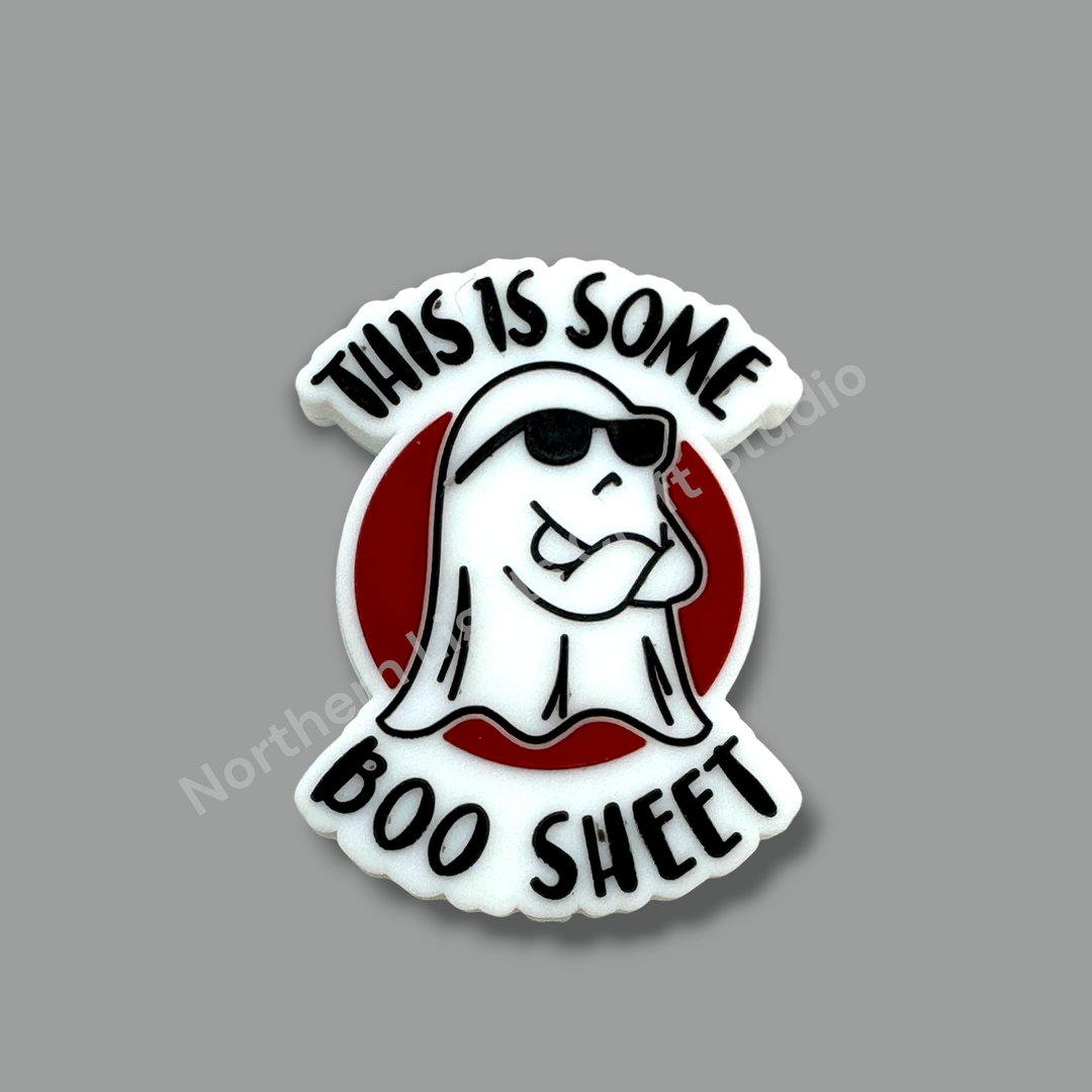 This is Some Boo Sheet Ghost Halloween Silicone Focal Bead
