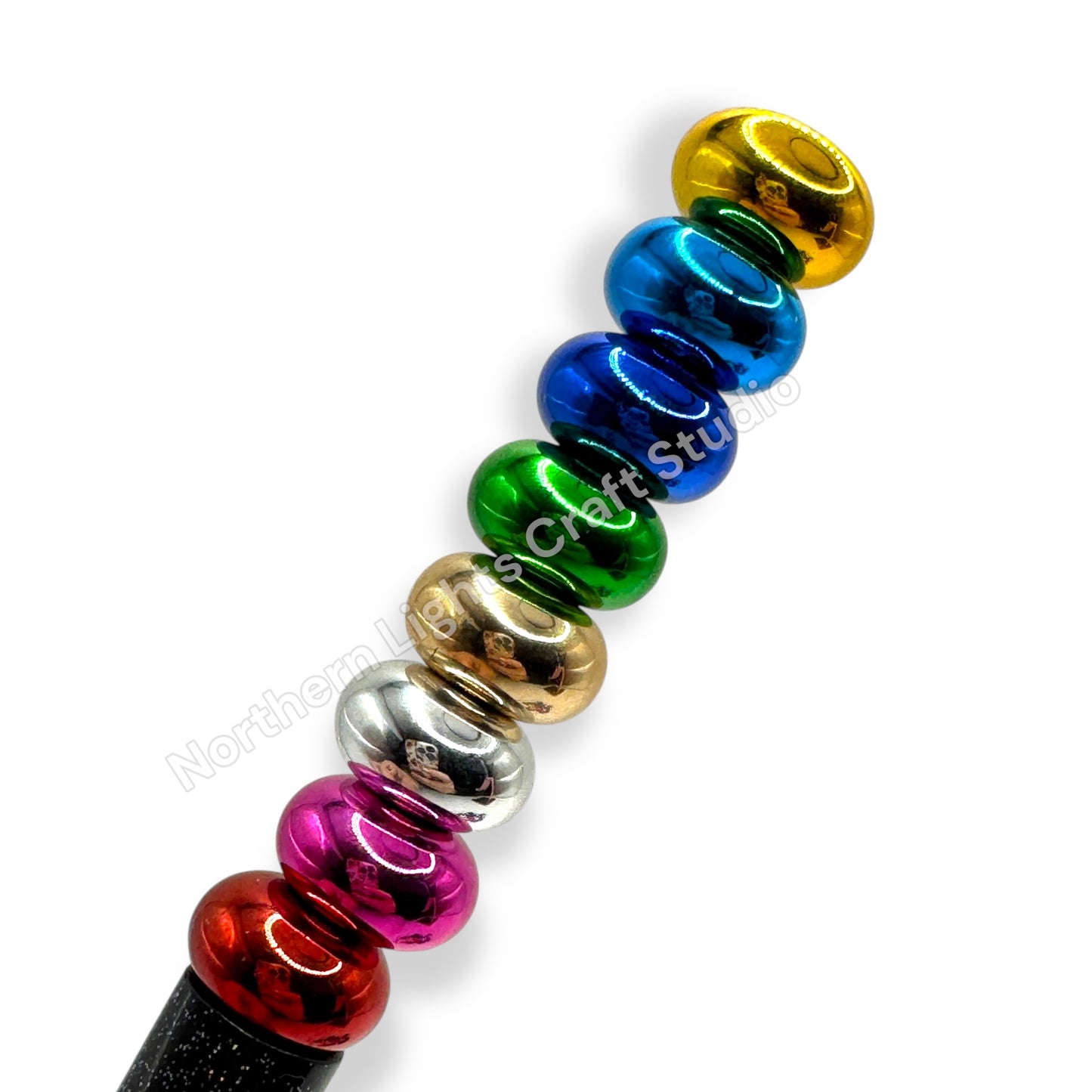 Metallic Wheel Bead Color Mix-30 pc.