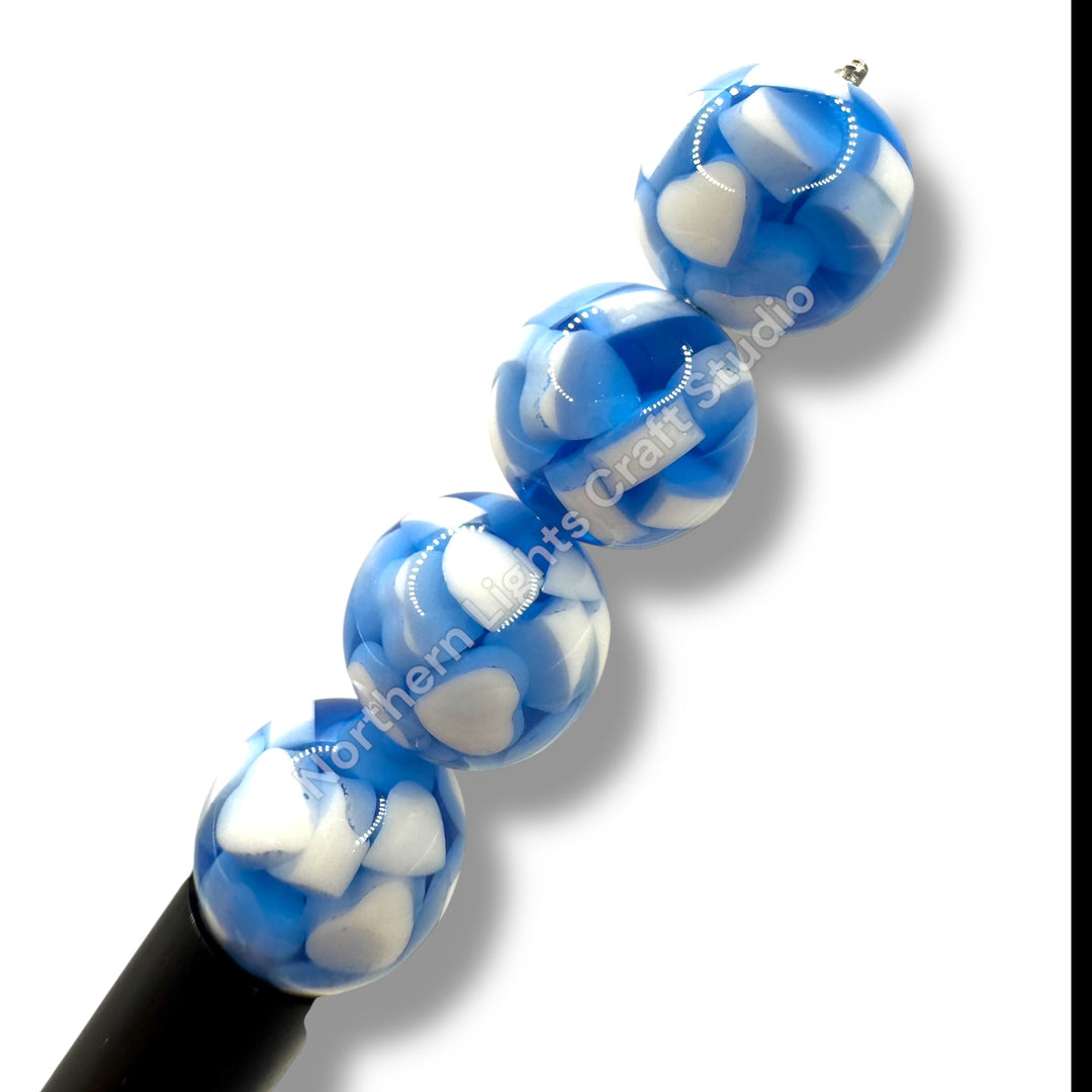 16mm Acrylic Heart Jelly Beads - 20pcs.