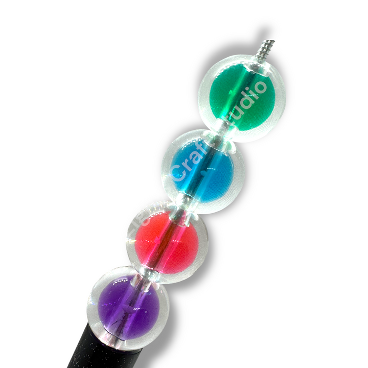 Double Layer Jelly-Looking Acrylic 16mm Beads - 20pcs.