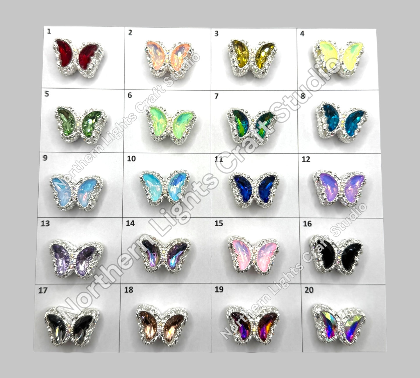 Metal Butterfly Beads 20mmx28mm