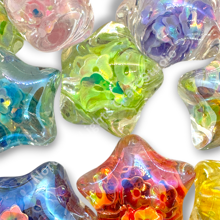 Star Shape UV Luxury Confetti Beads - 10pc.