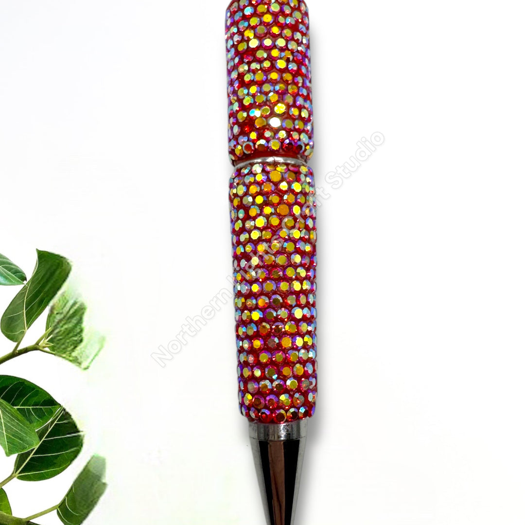 Shiny AB Colorful Rhinestone Beadable Pens - 1pc.