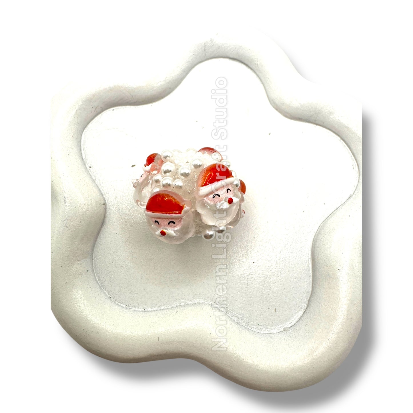 Acrylic Charm Christmas Sugar Beads 20mm - 3 pcs.