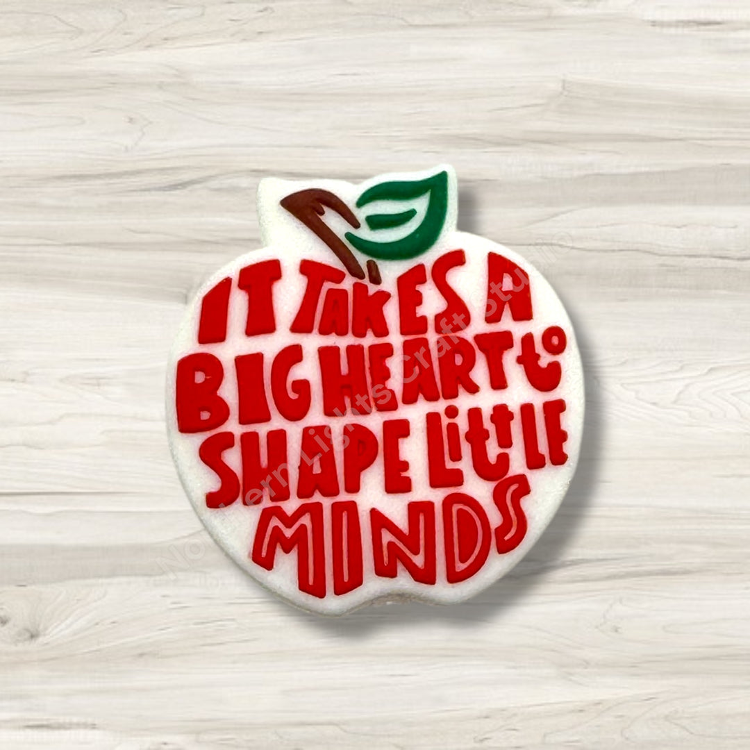 It Takes a Big Heart to Shape Little Minds Focal Bead