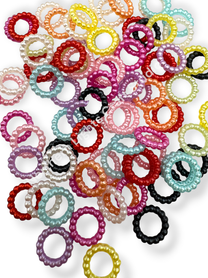 Colorful Pearl Finish Acrylic 10mm Spacer  - 10g.