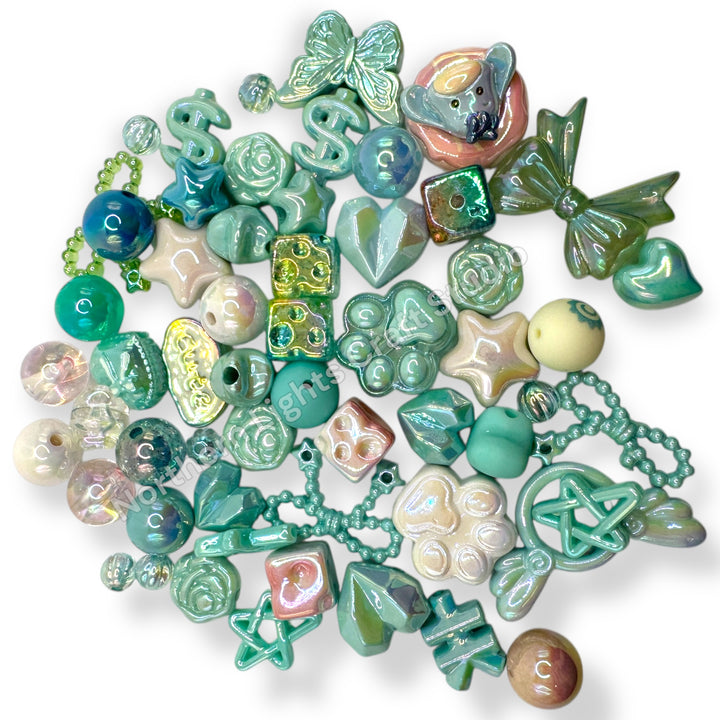 Color Bead and Charm Mixes - 125g. - Perfect for Keychains!