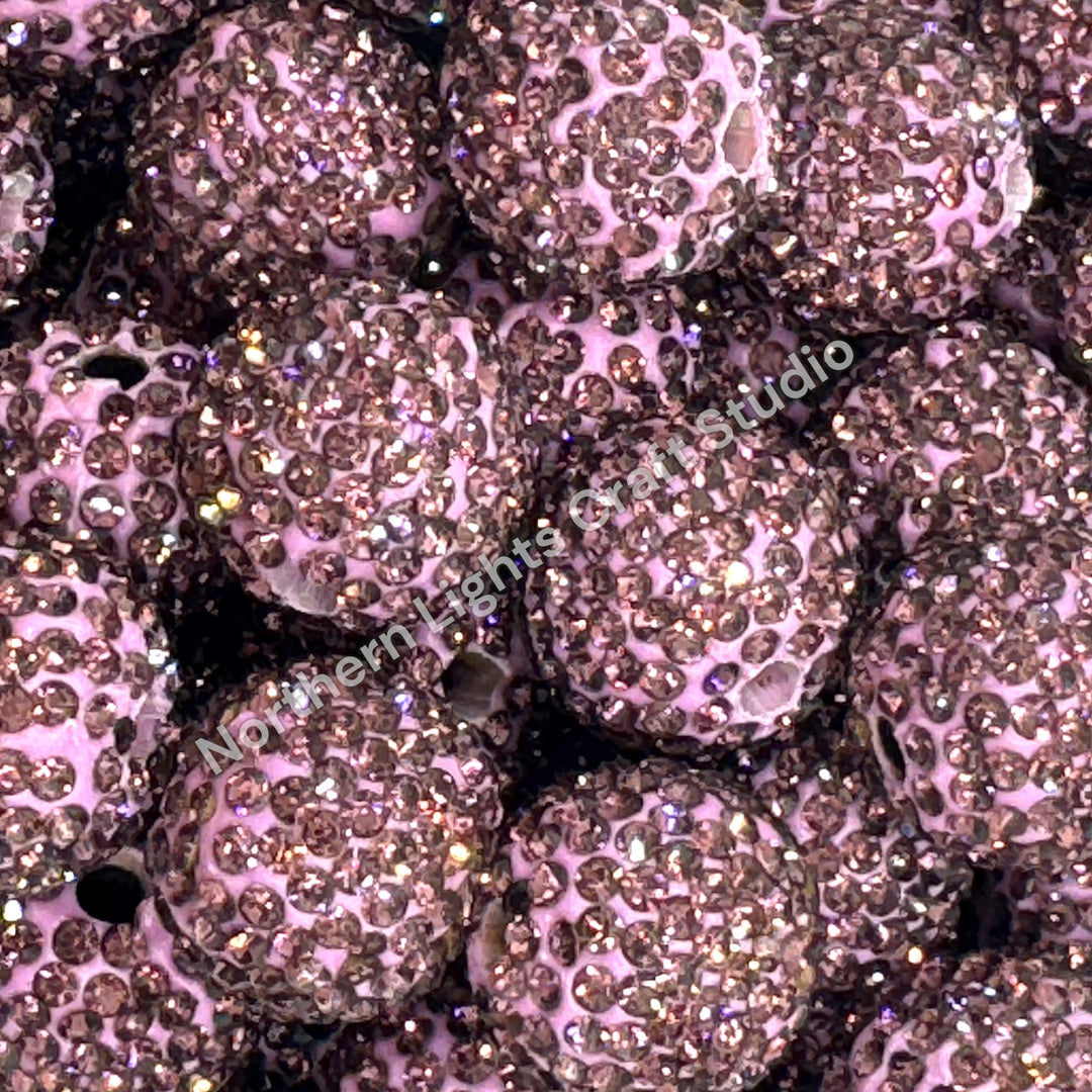 Berry Rhinestone Clay Base Beads-16mm - 10pc.