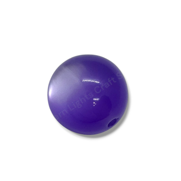 Midnight Violet Cat Eye Shiny 20mm Beads -10 pc.